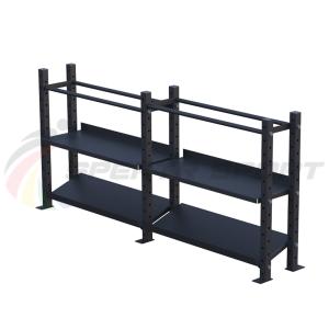 Купить Модульный стеллаж для гантелей, гирь и медболов 3780х430х1200 (2 секции) в Петушках 