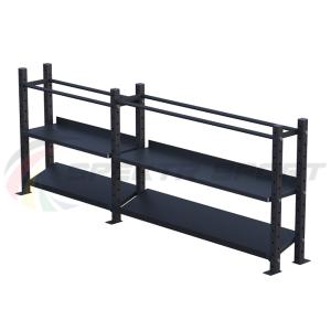 Купить Модульный стеллаж для гантелей, гирь и медболов 3180х430х1200 (2 секции) в Петушках 