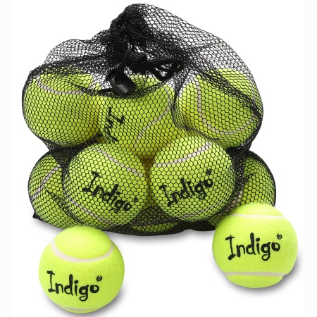 Купить Мяч для большого тенниса Indigo (12 шт в сетке) начальный уровень в Петушках 